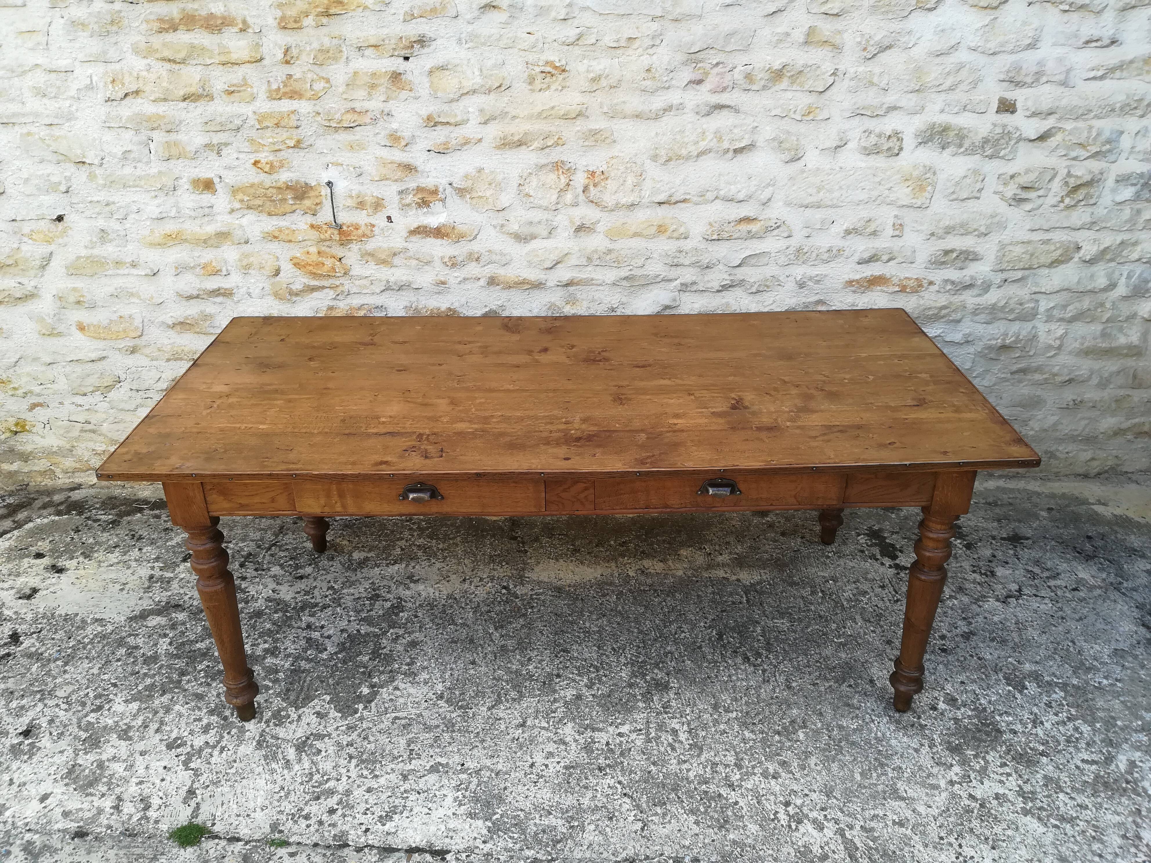 Oak farmhouse table