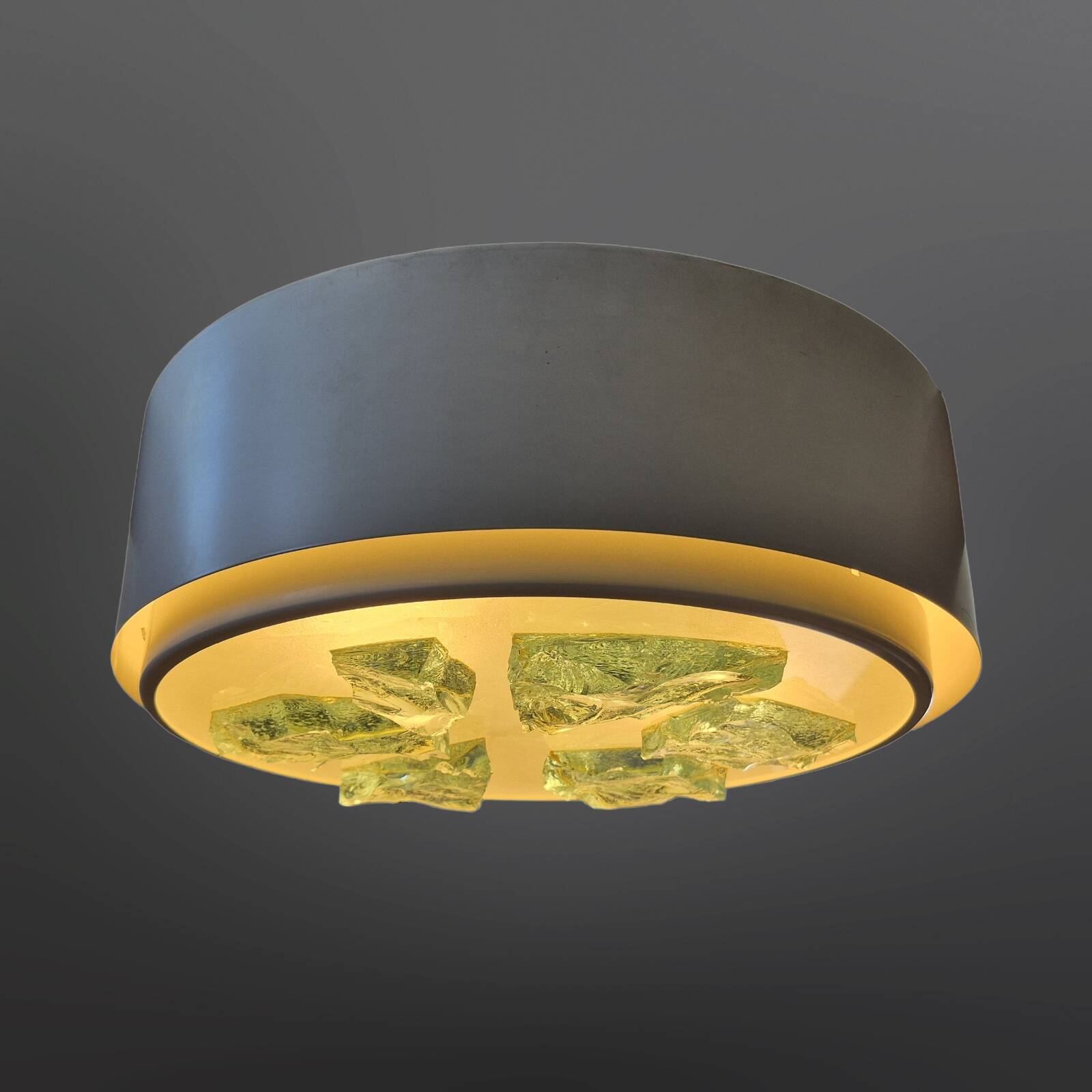 Set of 3 "glasbrokken" ceiling lamps by RAAK, Netherlands, 1960s