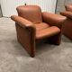 Paire fauteuils cuir design italien