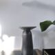 Vintage architectural vase in two-tone ceramic