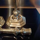 Pair of gilded bronze candlesticks