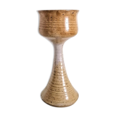 Pyrity sandstone candle holder signed