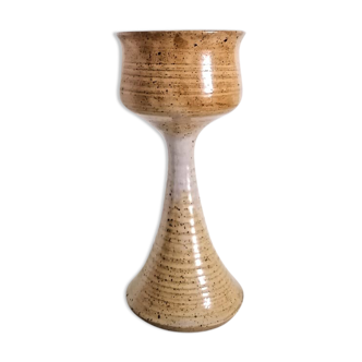 Pyrity sandstone candle holder signed
