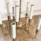 Italian chandelier in brass and acrylic glass from the 60s