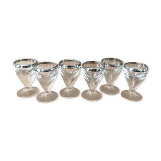 Set 6 alcohol glasses 50s