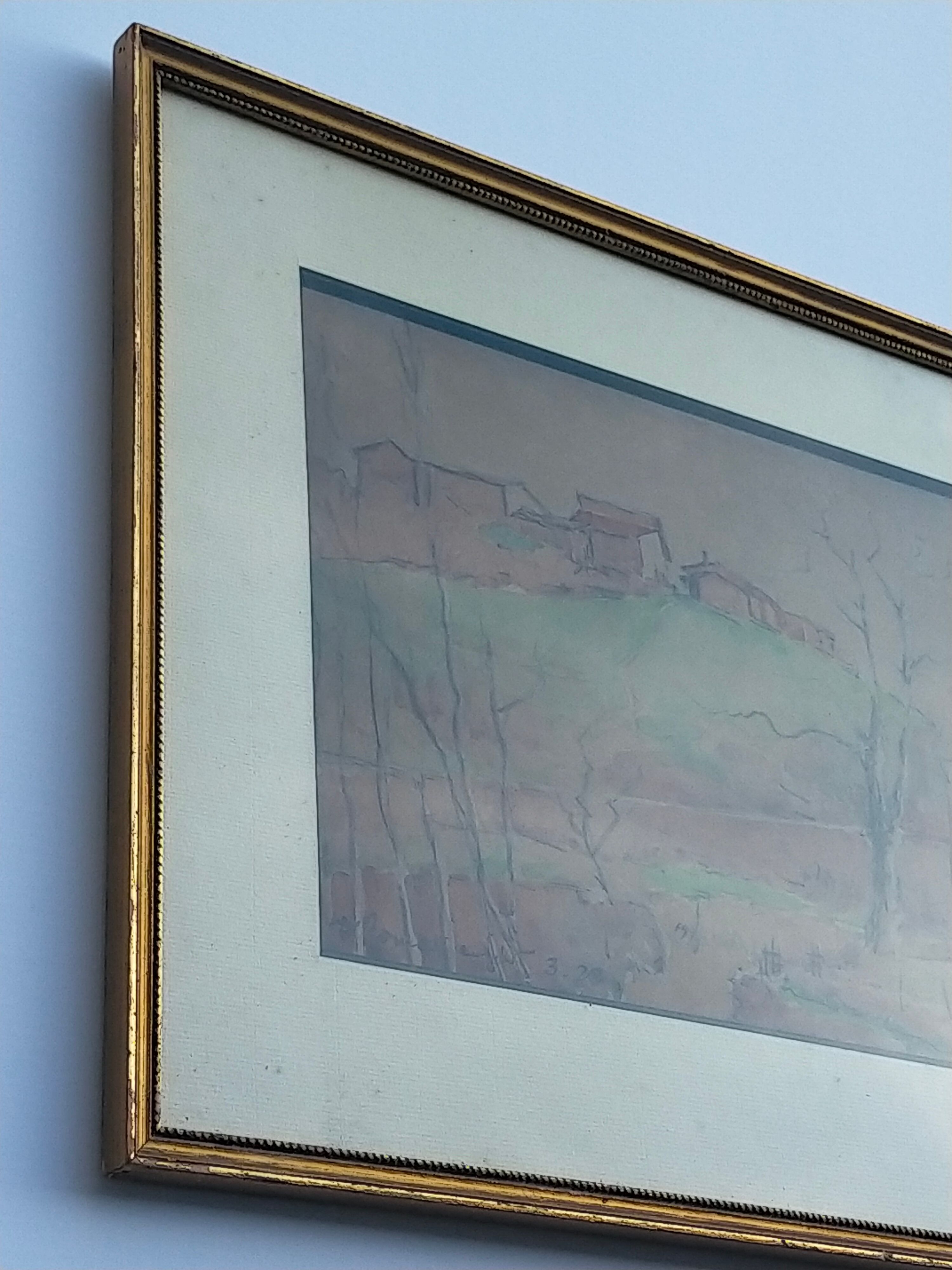 Watercolor painting by Léon Moyse