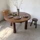 Round table 1950s constructivist walnut