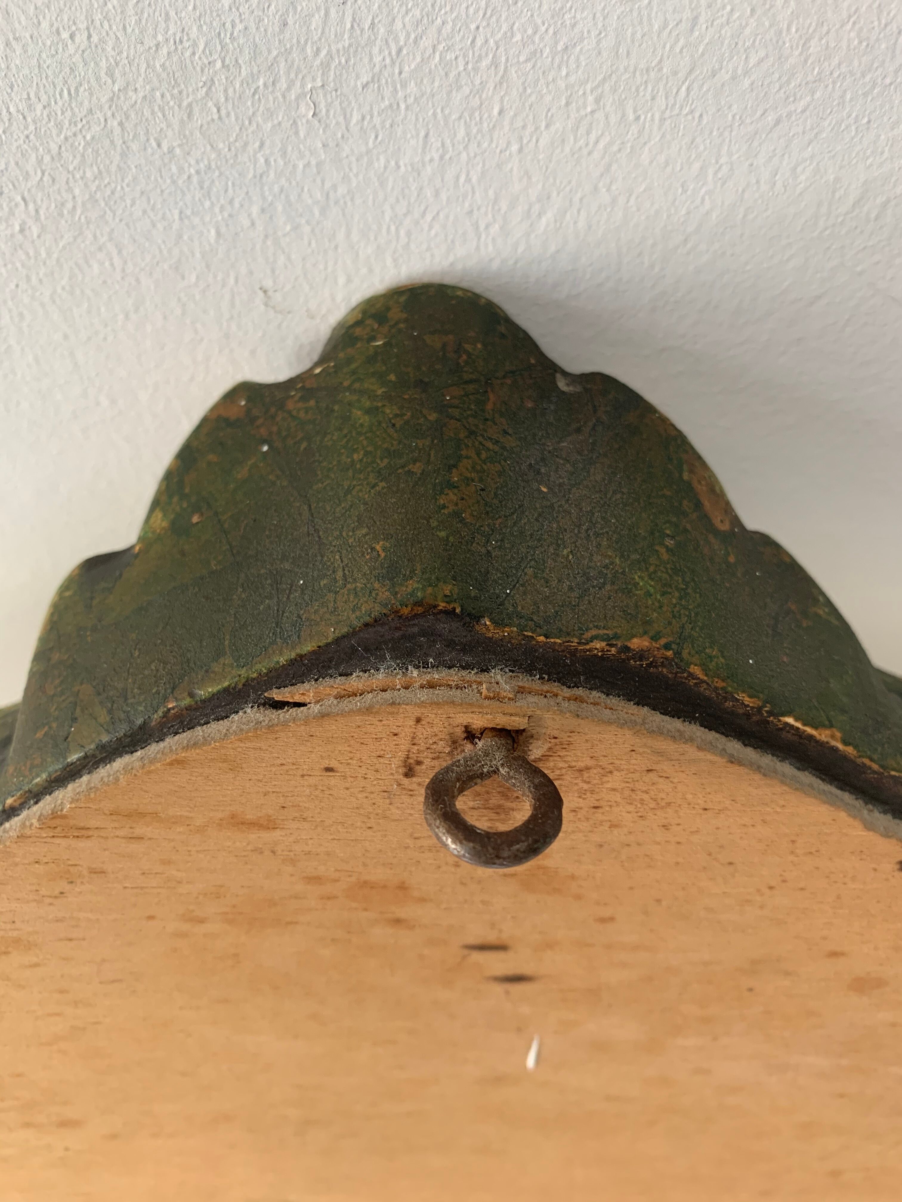 Old mirror in gilded wood 40 x 30 cm