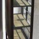 Mahogany one door china cabinet with inlay