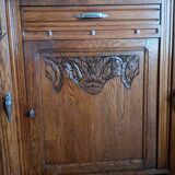 Art Deco buffet in marble and carved wood