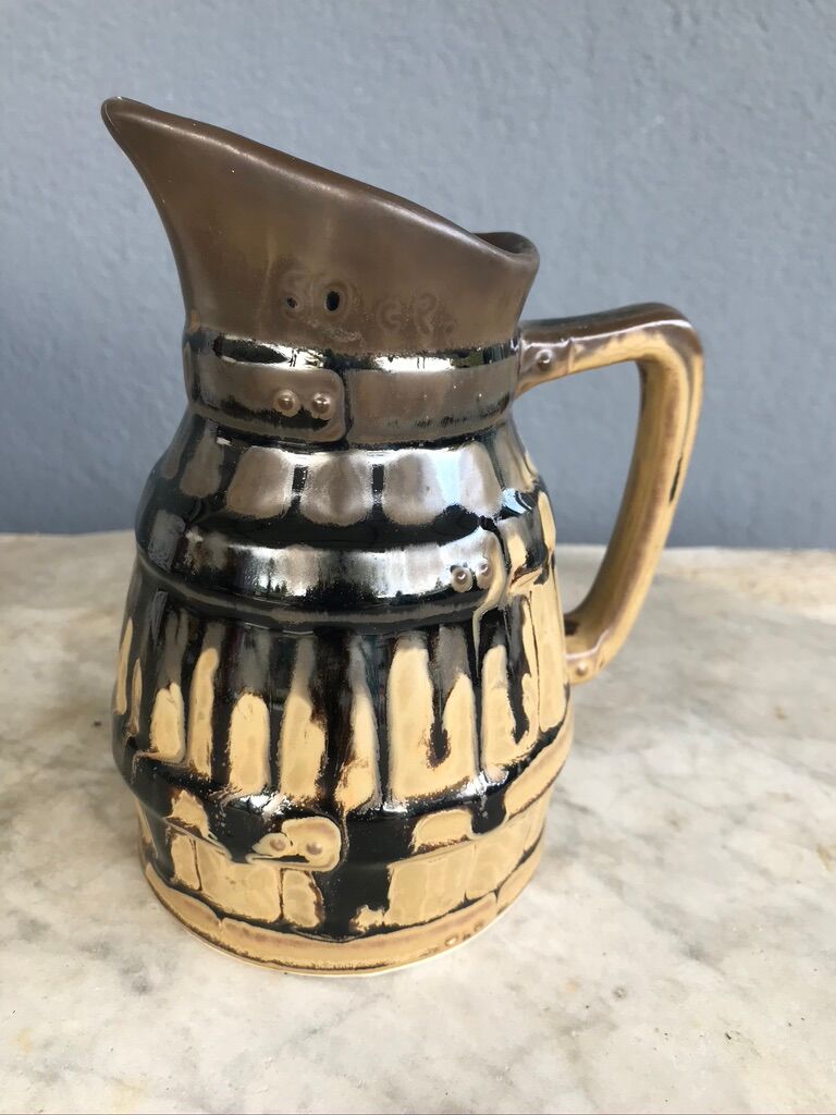 Vintage pitcher enamelled sandstone
