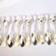 ST MEDARD set of 12 soup spoons antique net pattern silverware style Chinon 21 cm