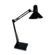 Lampe vintage 1970 d'architecte Twist noire bureau - 70 cm