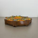 Cubic ceramic 31cm colorful "pop art" fat lava wall light element, germany, 1970