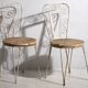Anciennes chaises d’extérieur blanches (vers 1920). Ensemble de 4 pièces