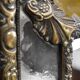 Mirror in repoussé brass, louis xiv style, napoleon iii era – xixth