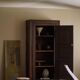 Tall antique oak wardrobe, made by a French cabinetmaker, late 19th century.