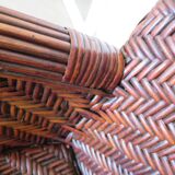 Woven rattan armchair, 1980s