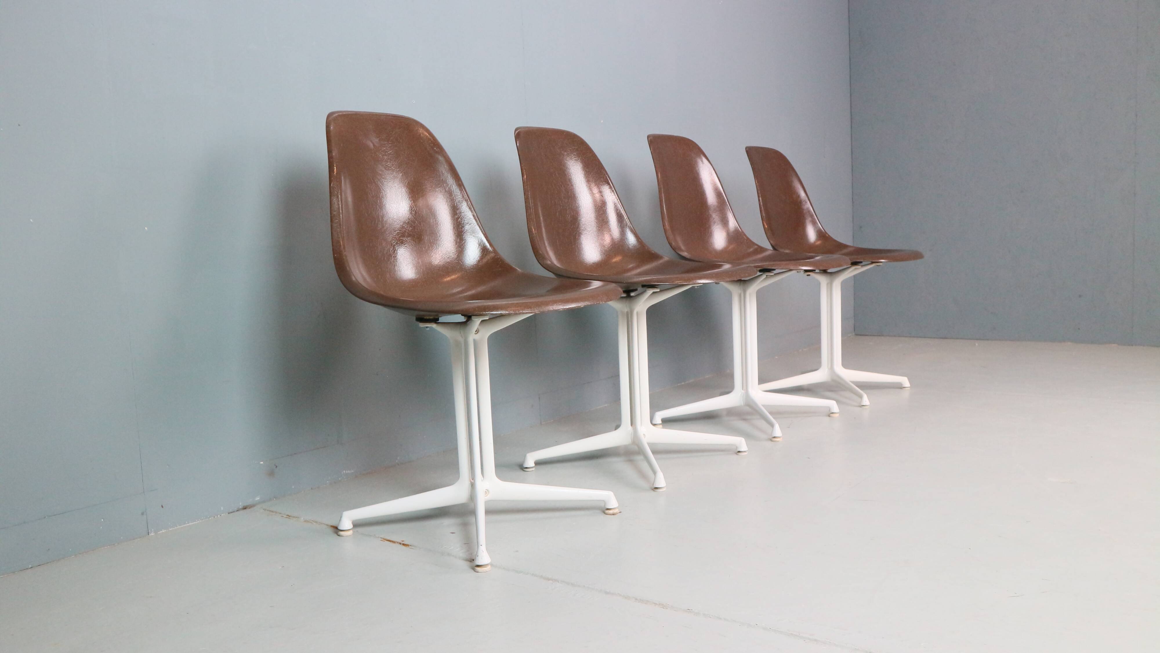 Charles & Ray Eames Set of 4 "La Fonda" Chairs for Herman Miller, 1960