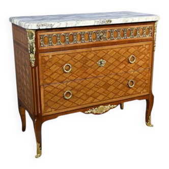 Marquetry commode, Louis XV-Louis XVI Transition style – Early