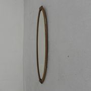 Oval gold mirror with faceted edge, 1950s