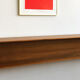 Wooden open wall shelf, 200cm, designed by Walter Wirz for Wilhelm Renz, Germany