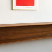 Wooden open wall shelf, 200cm, designed by Walter Wirz for Wilhelm Renz, Germany