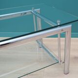 Table basse en verre, design danois, années 1970, production : Danemark