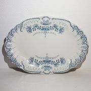 Oval dish of the earthenware factory of St amand Regency model, iron earth