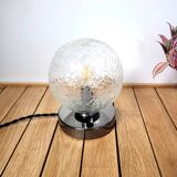 Vintage veined globe table lamp