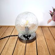 Lampe à poser globe veiné vintage