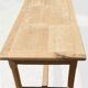 Natural wood farmhouse table