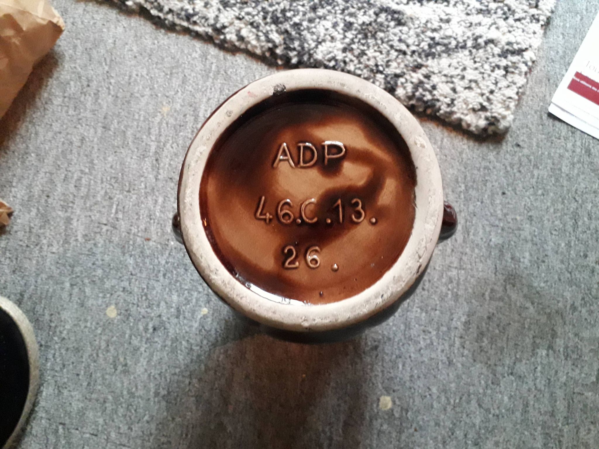 Vase vintage signé ADP
