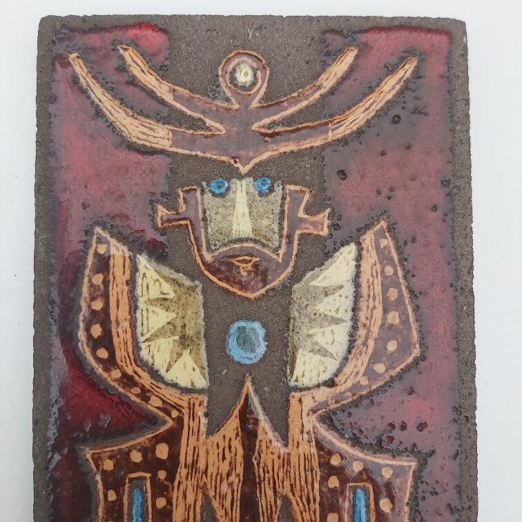 Jean Jaffeux enamelled lava plate