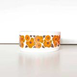 Lotus salad bowl Arcopal 70s orange flowers