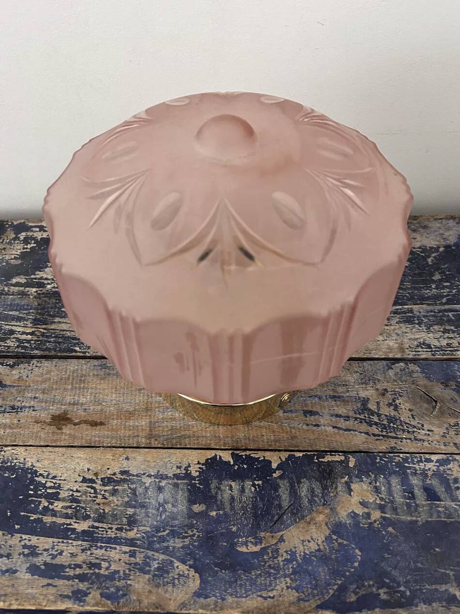 Pink Art Deco wall or ceiling light