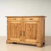 Antique German Pine Art Nouveau Cabinet with Two Drawers, circa 1910