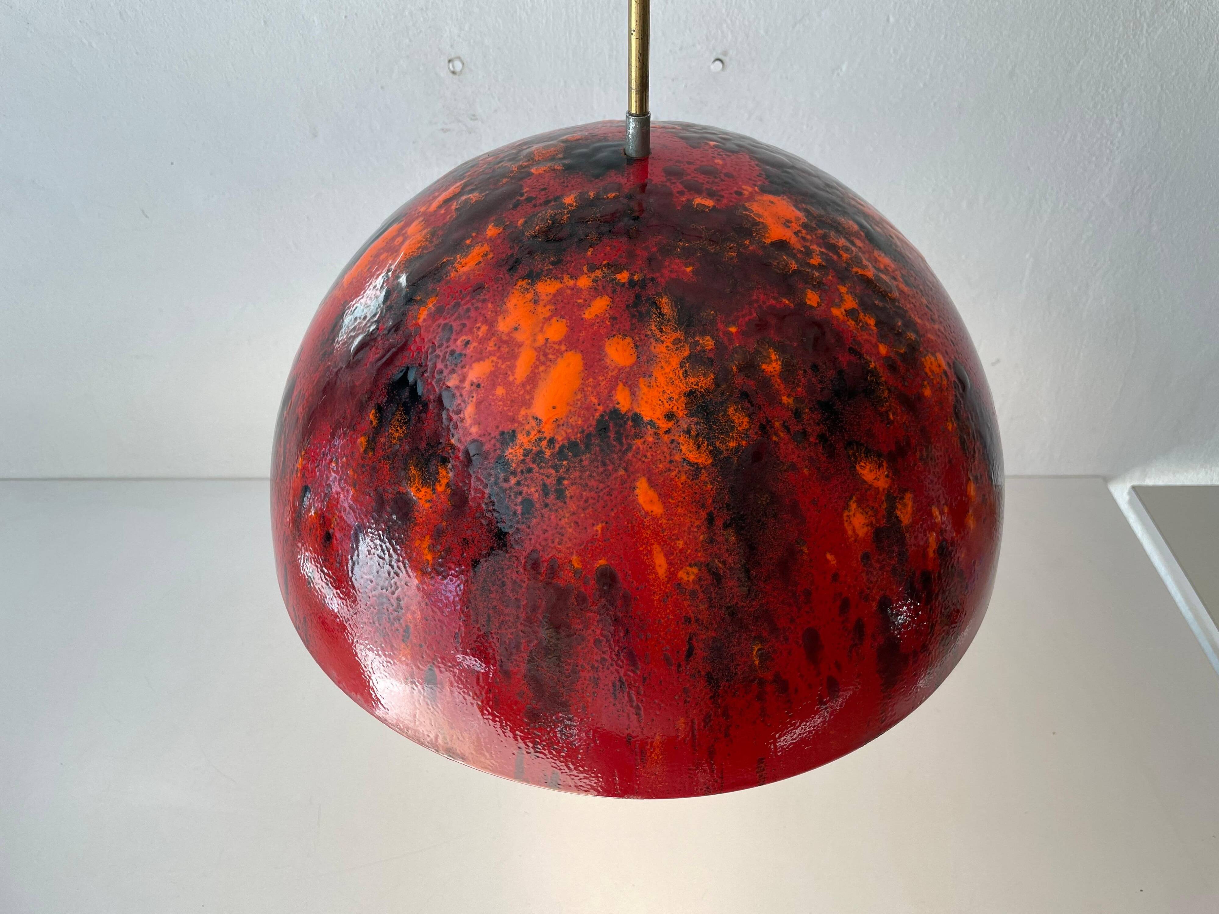 Coates enamel pendant lamp, 1960s, Germany