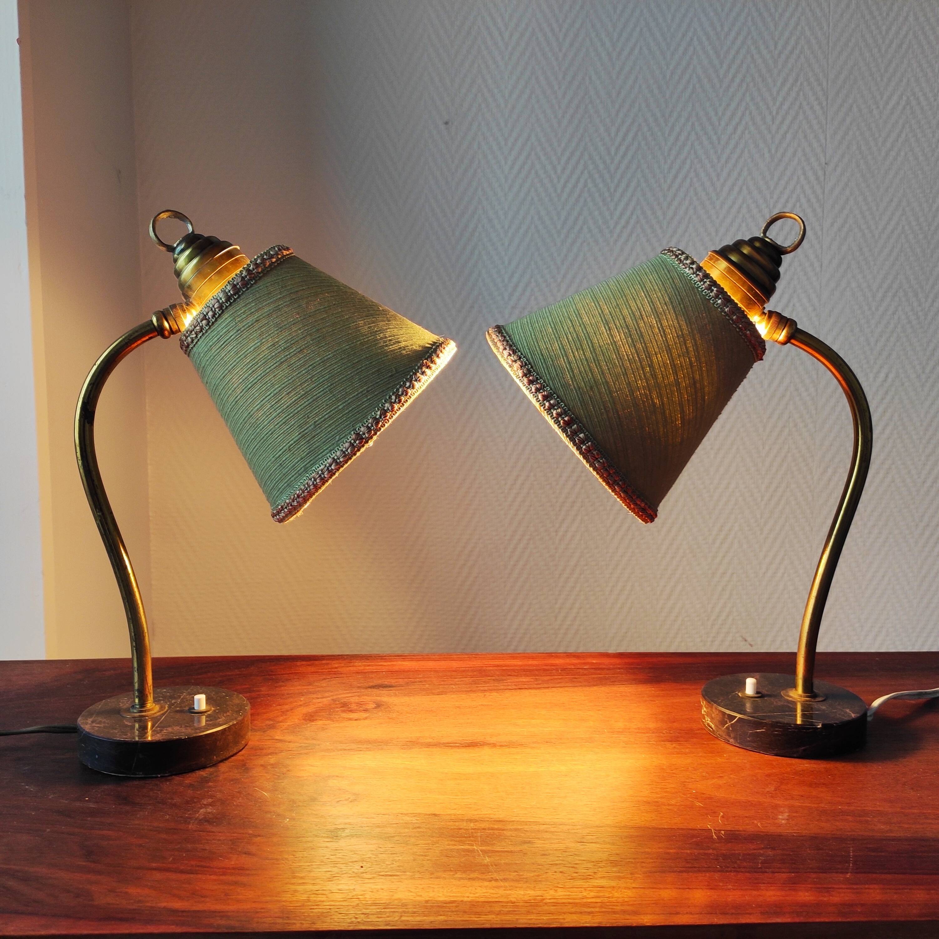 Pair of art deco lamps 1940/50