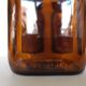 Set of 4 clear and brown glass jars