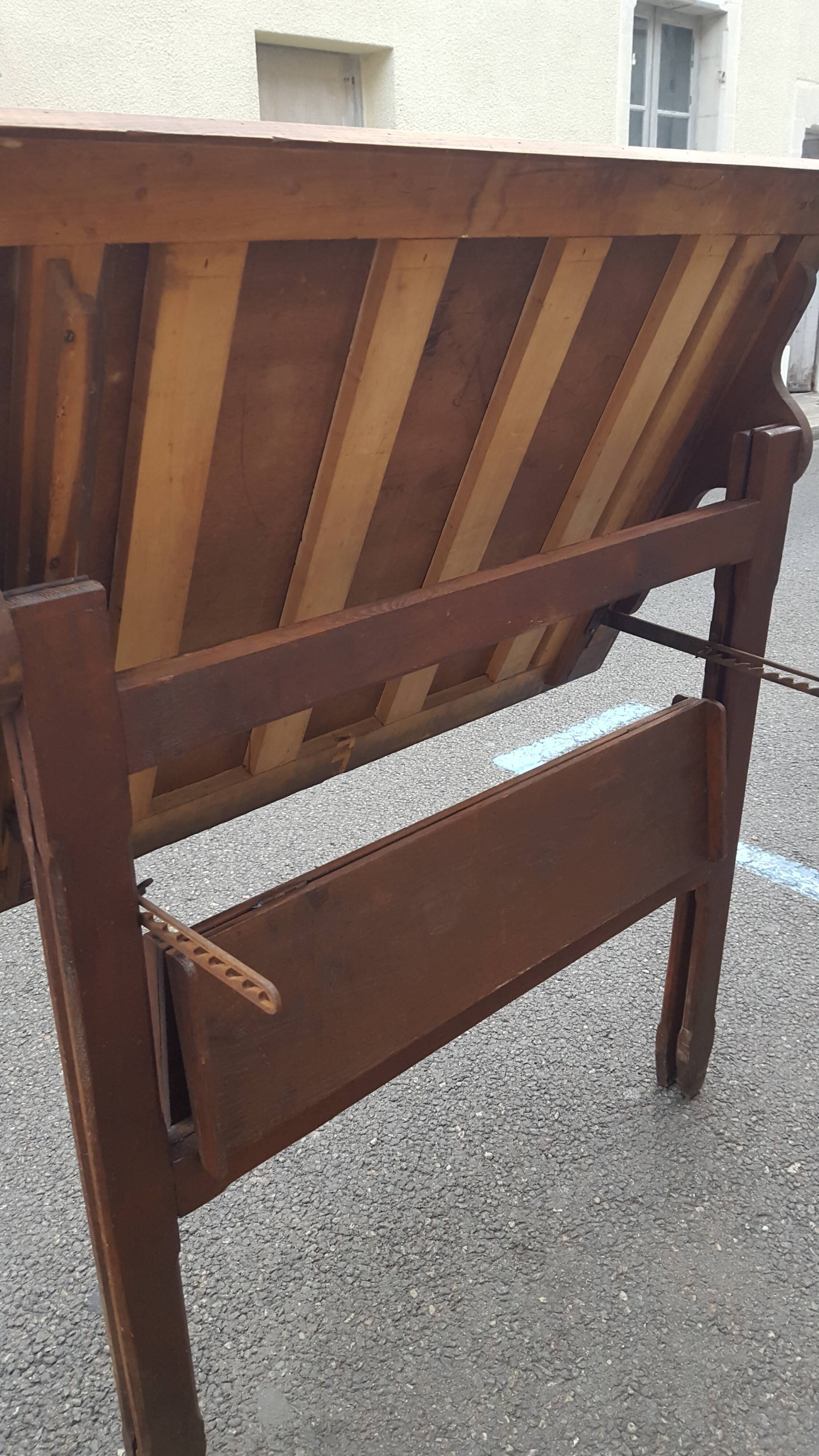 Drawing table wood and vintage metal