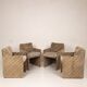 Ensemble de 4 fauteuils Salpol par Angelo Mazzola en collaboration avec Missoni