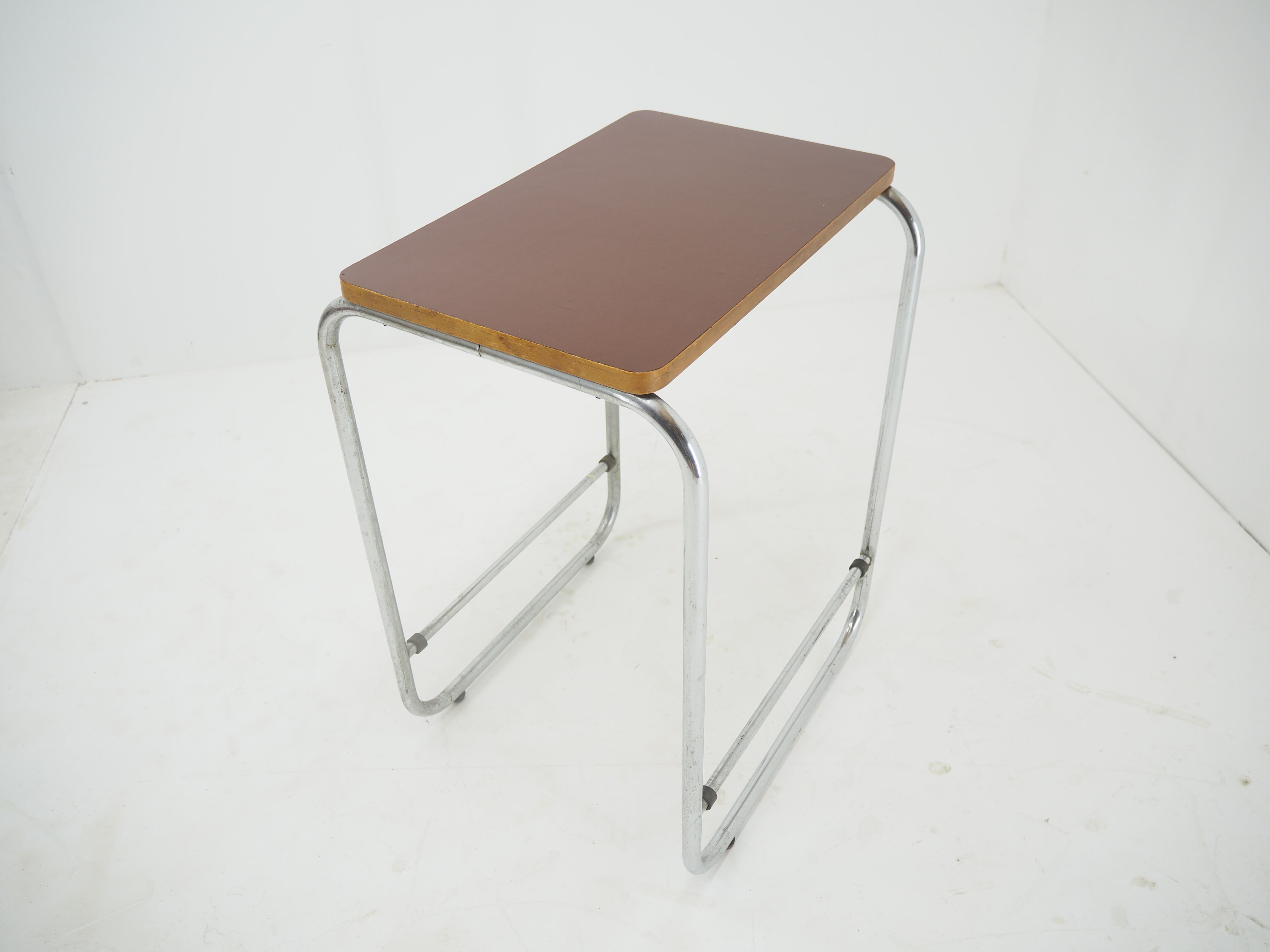 midcentury chrome side table, 1960s