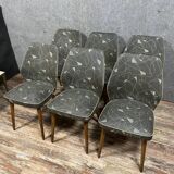 According to Oswald Haerdtl: series of six 60's designer chairs