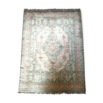 Afghan rug in pastel colors