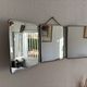 Vintage 1960 triptych barber mirror silvered Arpin - 28 x 70 cm