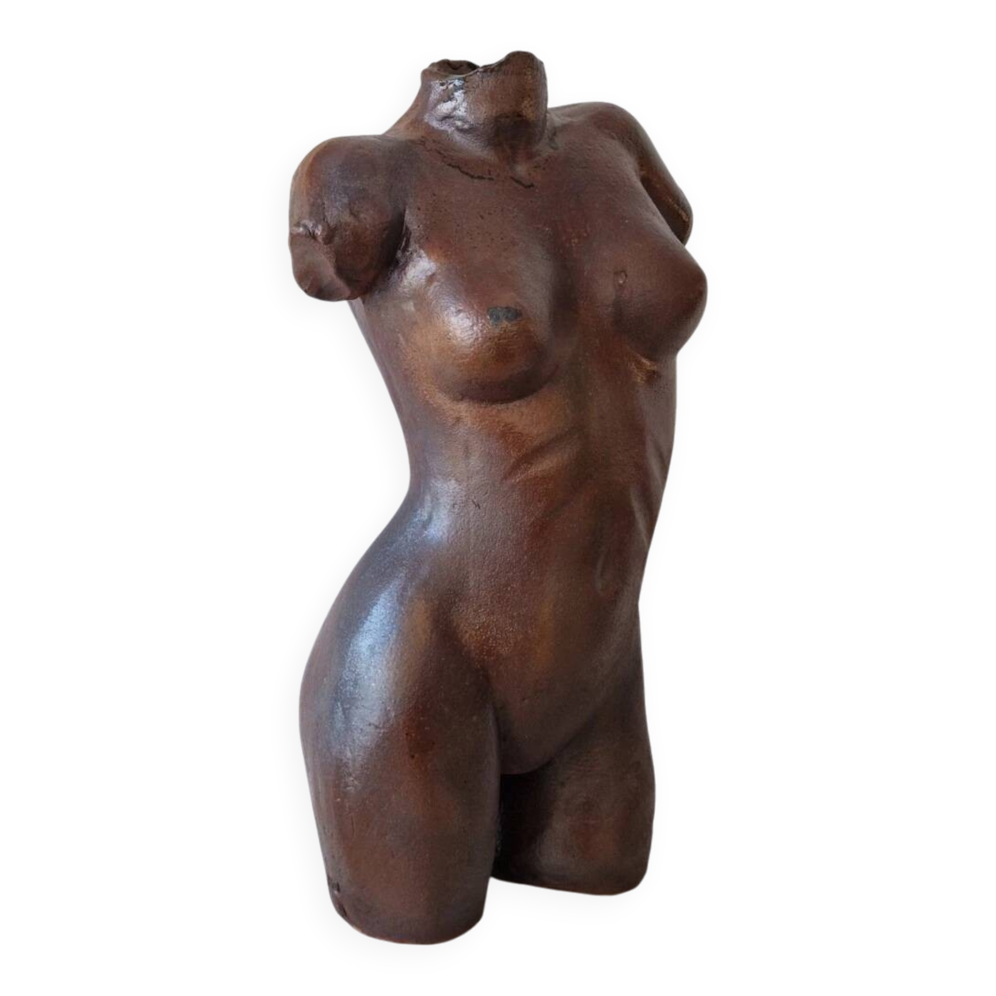 Vintage Studio Pottery Female Torso Sculpture 1960s Interior Design