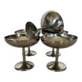 Set of 6 stainless steel bowls