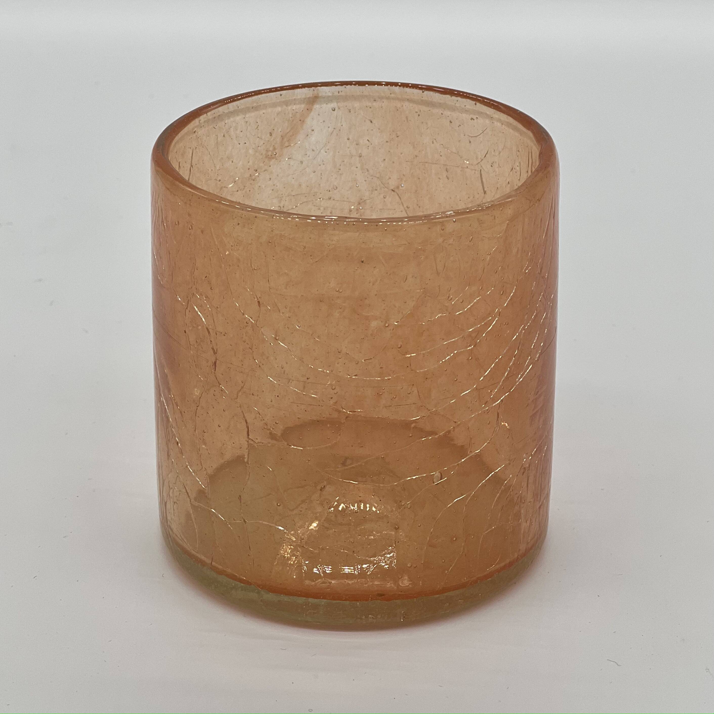 Cracked glass carafe and two glasses - Tunisian crafts