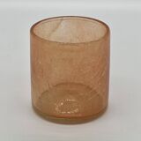 Carafe en verre craquelé et deux verres - Artisanat tunisien